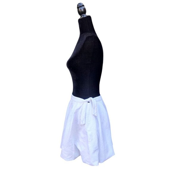 Womens Size 8 Coquette Casual Tie Accent Textured Summer Mini Skirt Cream - Picture 3 of 10